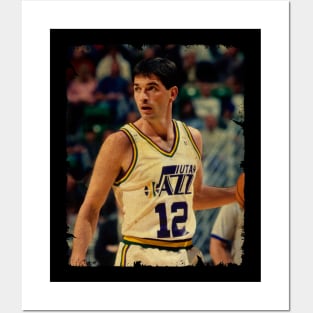 John Stockton - Vintage Design Of Basketball Posters and Art